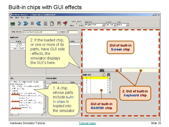 Built-in chips with GUI effects 2. If the loaded chip, or one or more