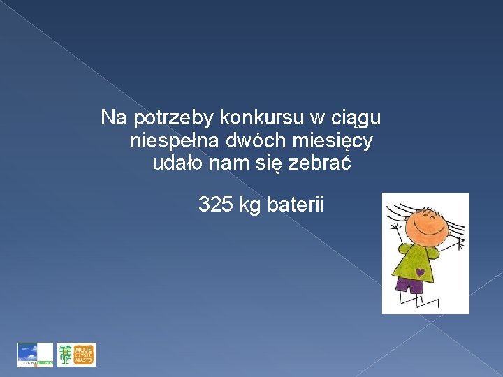 Na potrzeby konkursu w ciągu niespełna dwóch miesięcy udało nam się zebrać 325 kg
