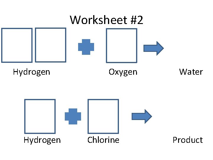 Worksheet #2 Hydrogen Oxygen Chlorine Water Product 