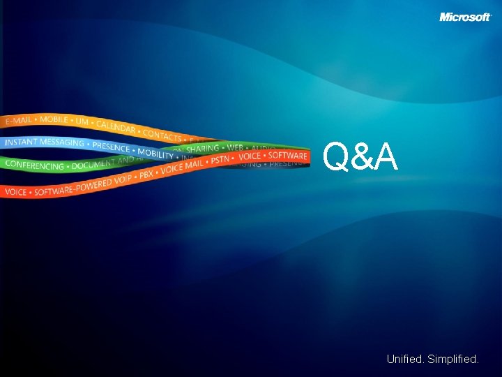 Q&A Unified. Simplified. 
