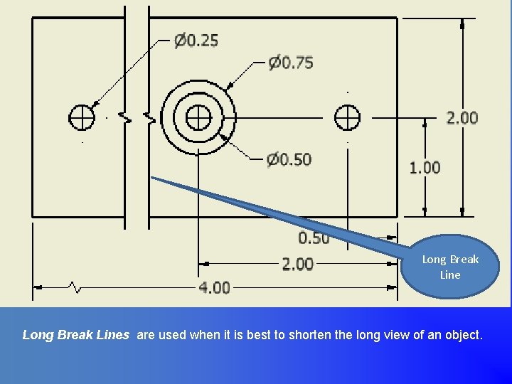 Long Break Line Long Break Lines are used when it is best to shorten