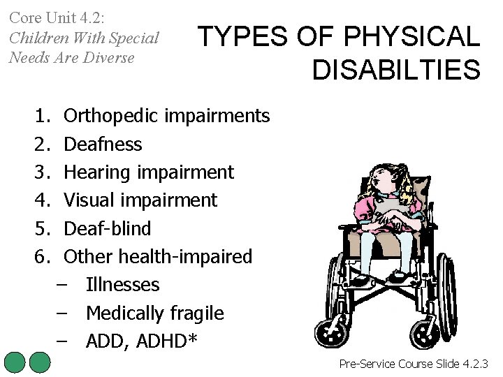 Core Unit 4. 2: Children With Special Needs Are Diverse 1. 2. 3. 4.