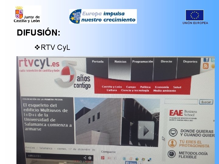 UNIÓN EUROPEA DIFUSIÓN: v. RTV Cy. L Chinchón, 13 de octubre de 2014 