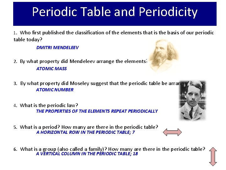 Periodic Table and Periodicity Chemistry: The Periodic Table and Periodicity 1. Who first published