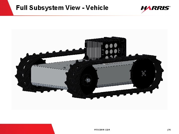 Full Subsystem View - Vehicle FIT/CSRR CDR | 75 