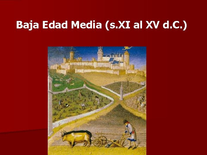 Baja Edad Media (s. XI al XV d. C. ) 