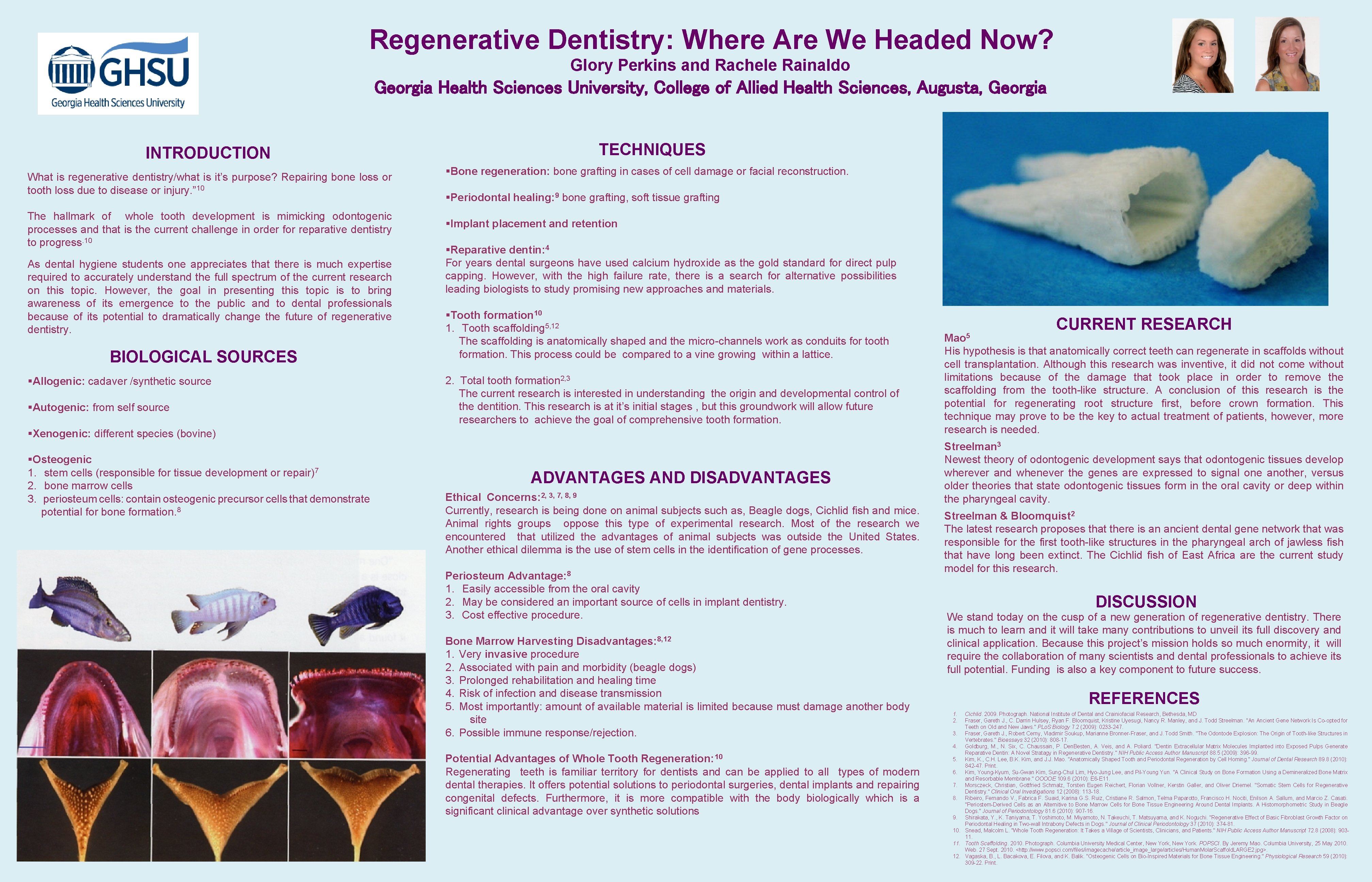 Regenerative Dentistry: Where Are We Headed Now? Glory Perkins and Rachele Rainaldo Georgia Health