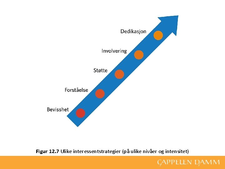 Figur 12. 7 Ulike interessentstrategier (på ulike nivåer og intensitet) 