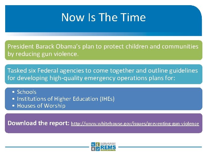 Now Is The Time President Barack Obama’s plan to protect children and communities by