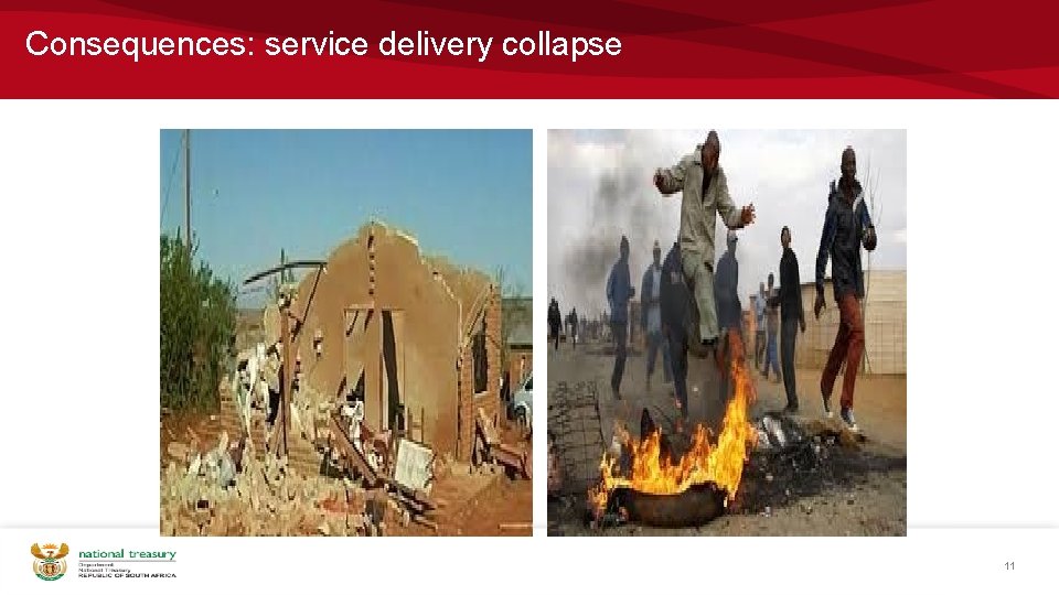 Consequences: service delivery collapse 11 