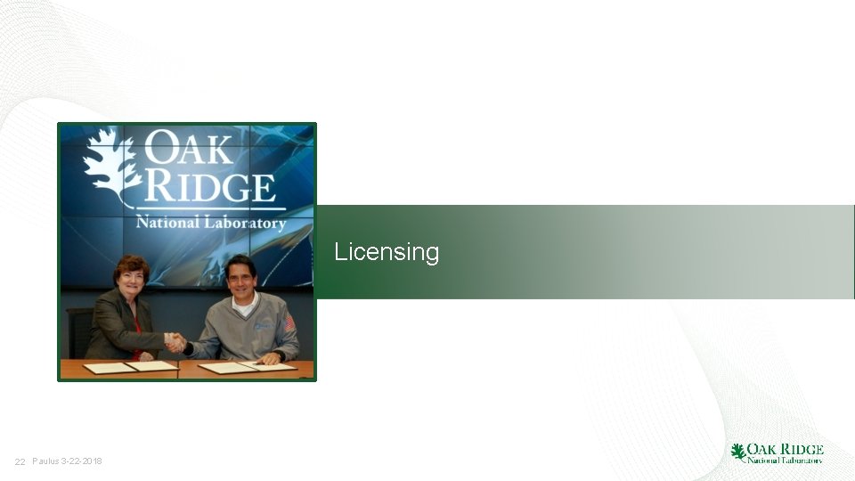 Licensing 22 Paulus 3 -22 -2018 