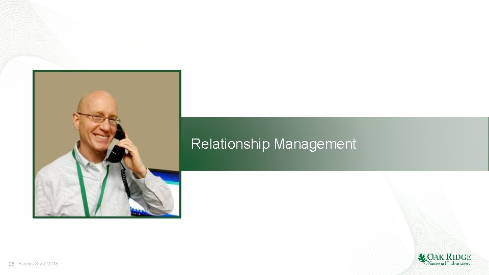 Relationship Management 26 Paulus 3 -22 -2018 