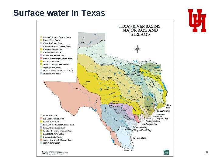Surface water in Texas 8 