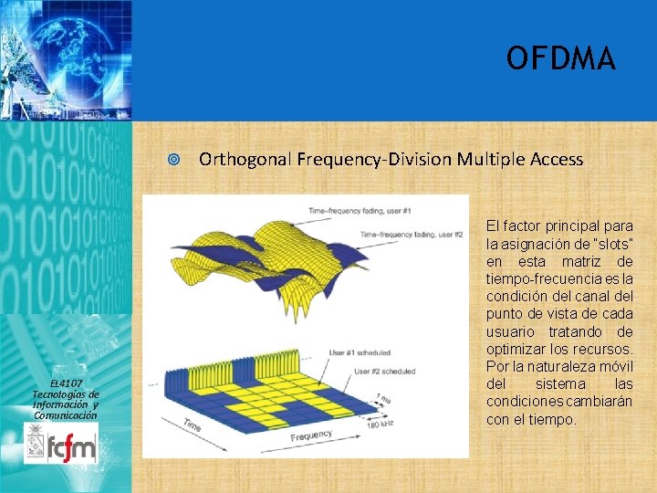 OFDMA EL 4107 Tecnologías de Información y Comunicación Orthogonal Frequency-Division Multiple Access El factor