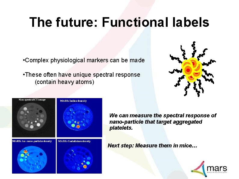 The future: Functional labels • Complex physiological markers can be made • These often