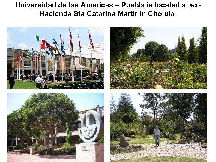 Universidad de las Americas – Puebla is located at ex. Hacienda Sta Catarina Martir