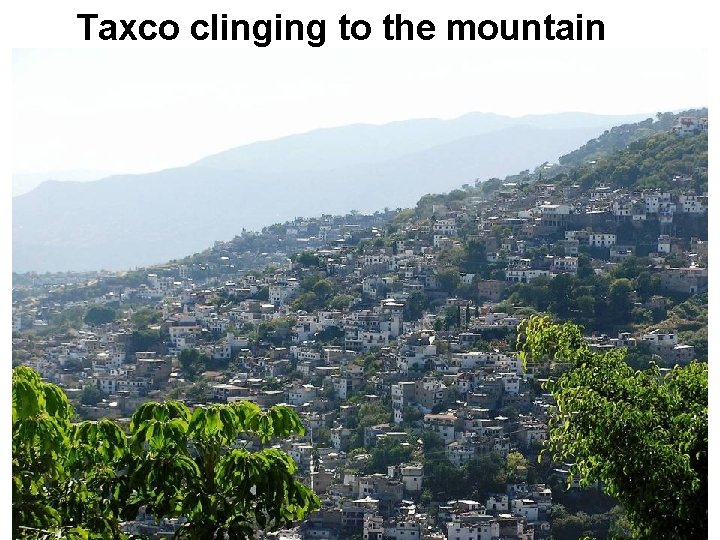 Taxco clinging to the mountain 