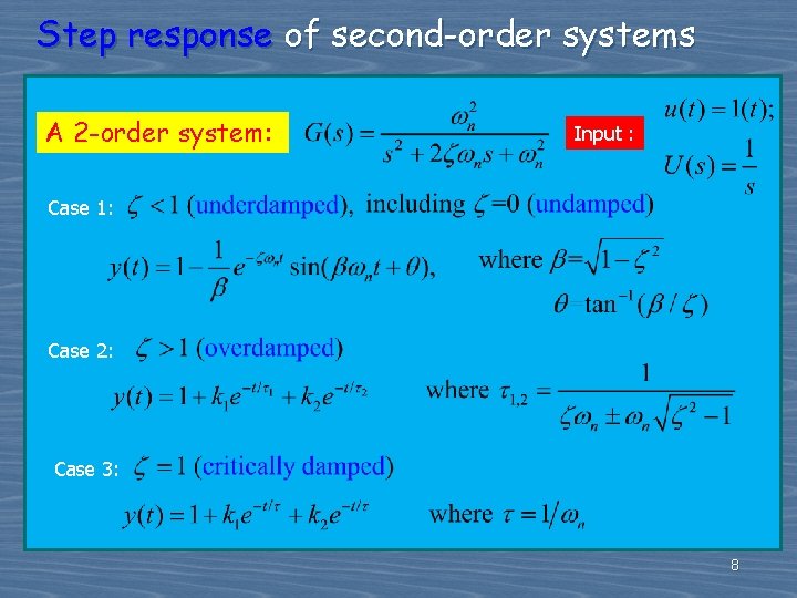 Second Order Systems Examples DREAM IDEA PLAN IMPLEMENTATION 1 LinearControlSystems Present to