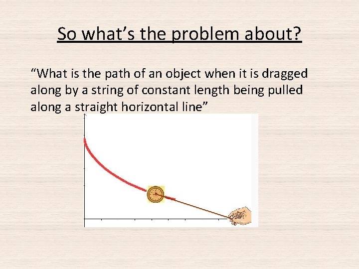 So what’s the problem about? “What is the path of an object when it So what’s the problem about? “What is the path of an object when it