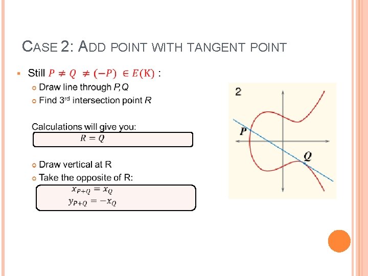 CASE 2: ADD POINT WITH TANGENT POINT 