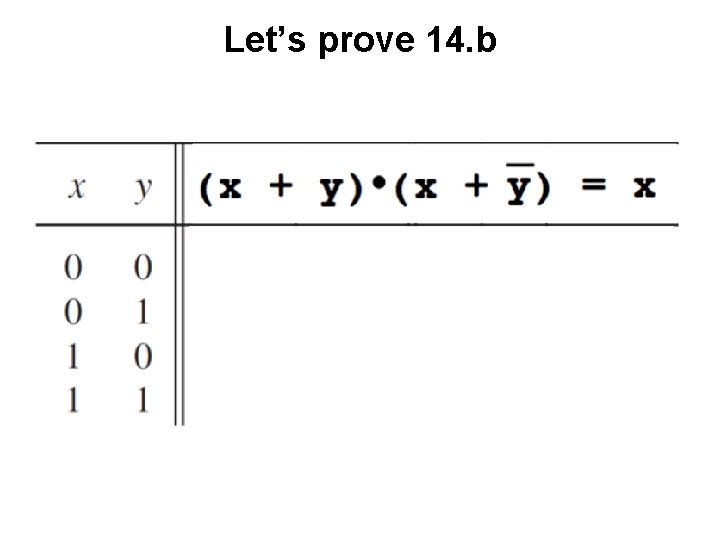 Let’s prove 14. b 