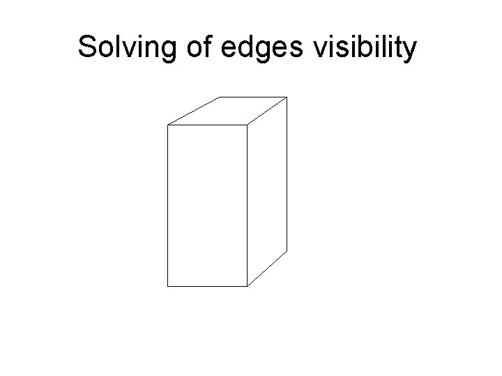 Solving of edges visibility 