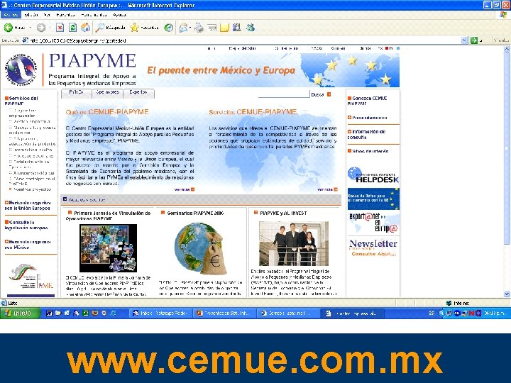 www. cemue. com. mx Centro Empresarial México-Unión Europea 