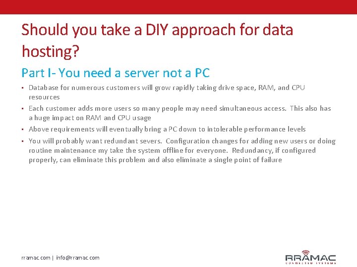 Should you take a DIY approach for data hosting? Part I- You need a