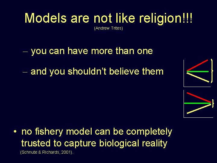 Models are not like religion!!! (Andrew Trites) – you can have more than one