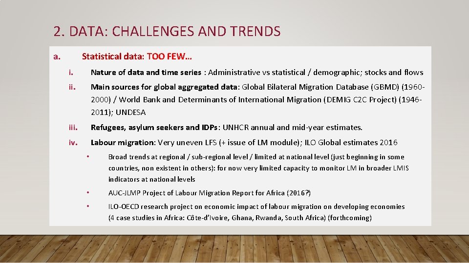 INTERNATIONAL MIGRATION IN AFRICA TRENDS AND CHALLENGES Aurelia