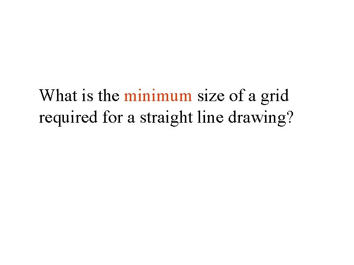 What is the minimum size of a grid required for a straight line drawing?