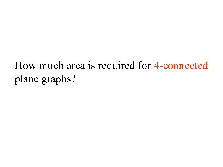 How much area is required for 4 -connected plane graphs? 