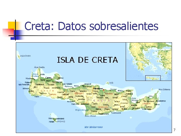 Creta: Datos sobresalientes 7 