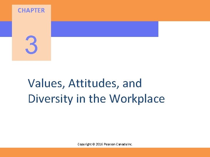 CHAPTER 3 Values Attitudes and Diversity in the