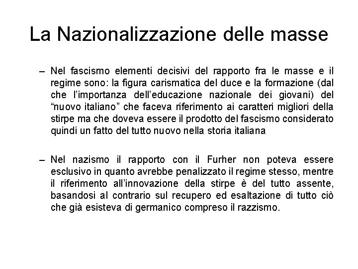 La Nazionalizzazione delle masse – Nel fascismo elementi decisivi del rapporto fra le masse