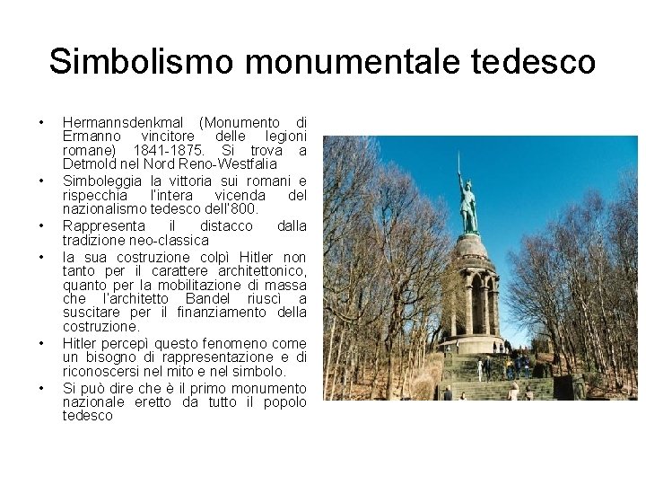 Simbolismo monumentale tedesco • • • Hermannsdenkmal (Monumento di Ermanno vincitore delle legioni romane)