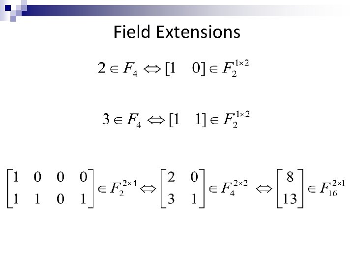 Field Extensions 