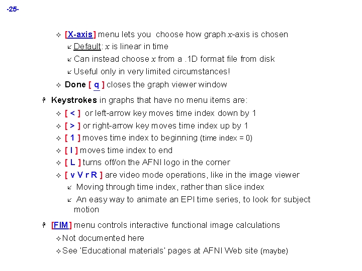 -25 - H ² [X-axis] menu lets you choose how graph x-axis is chosen