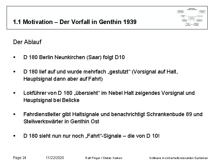 1. 1 Motivation – Der Vorfall in Genthin 1939 Der Ablauf § D 180 1. 1 Motivation – Der Vorfall in Genthin 1939 Der Ablauf § D 180