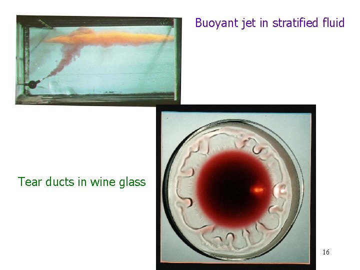 Buoyant jet in stratified fluid Tear ducts in wine glass 16 Buoyant jet in stratified fluid Tear ducts in wine glass 16