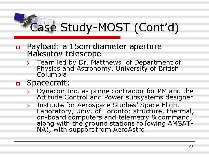 Satellite System And Engineering Procedurean Introduction Instructor Roy