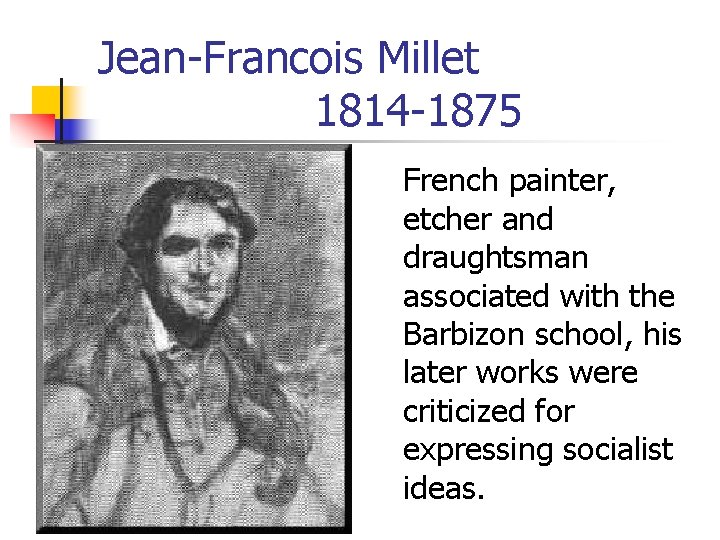 Jean-Francois Millet 1814 -1875 French painter, etcher and draughtsman associated with the Barbizon school,