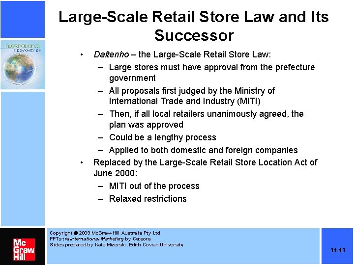 Large-Scale Retail Store Law and Its Successor • • Daitenho – the Large-Scale Retail