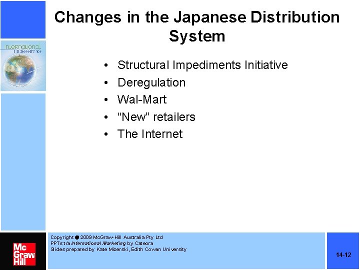 Changes in the Japanese Distribution System • • • Structural Impediments Initiative Deregulation Wal-Mart