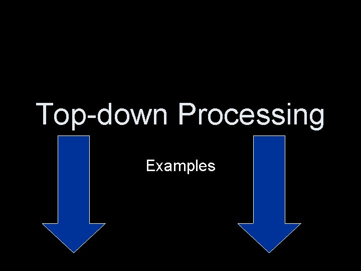 Top-down Processing Examples 