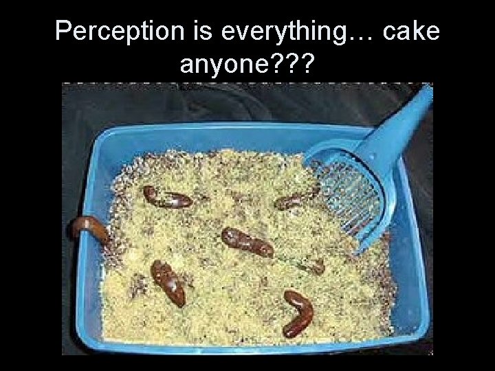 Perception is everything… cake anyone? ? ? 
