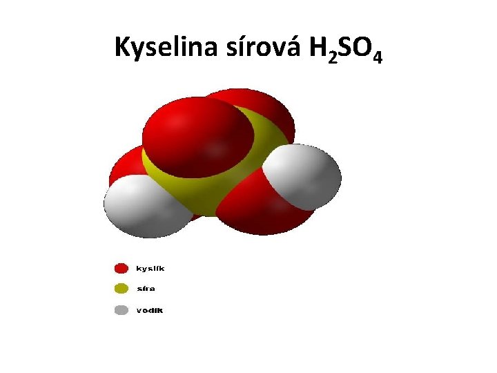 Kyselina sírová H 2 SO 4 