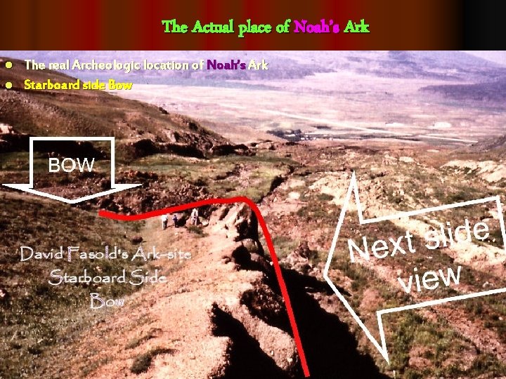 The Actual place of Noah’s Ark The real Archeologic location of Noah’s Ark l