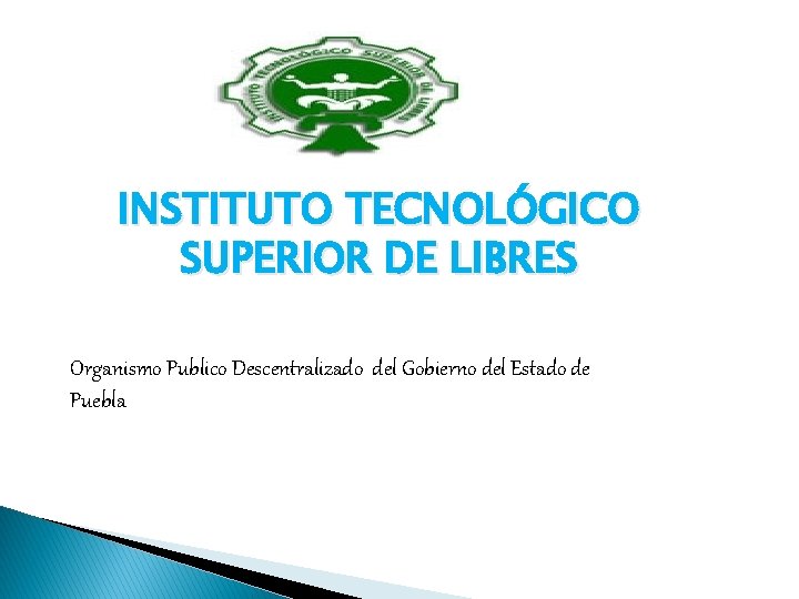 INSTITUTO TECNOLÓGICO SUPERIOR DE LIBRES Organismo Publico Descentralizado del Gobierno del Estado de Puebla