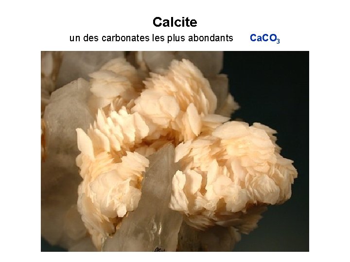 Calcite un des carbonates les plus abondants Ca. CO 3 